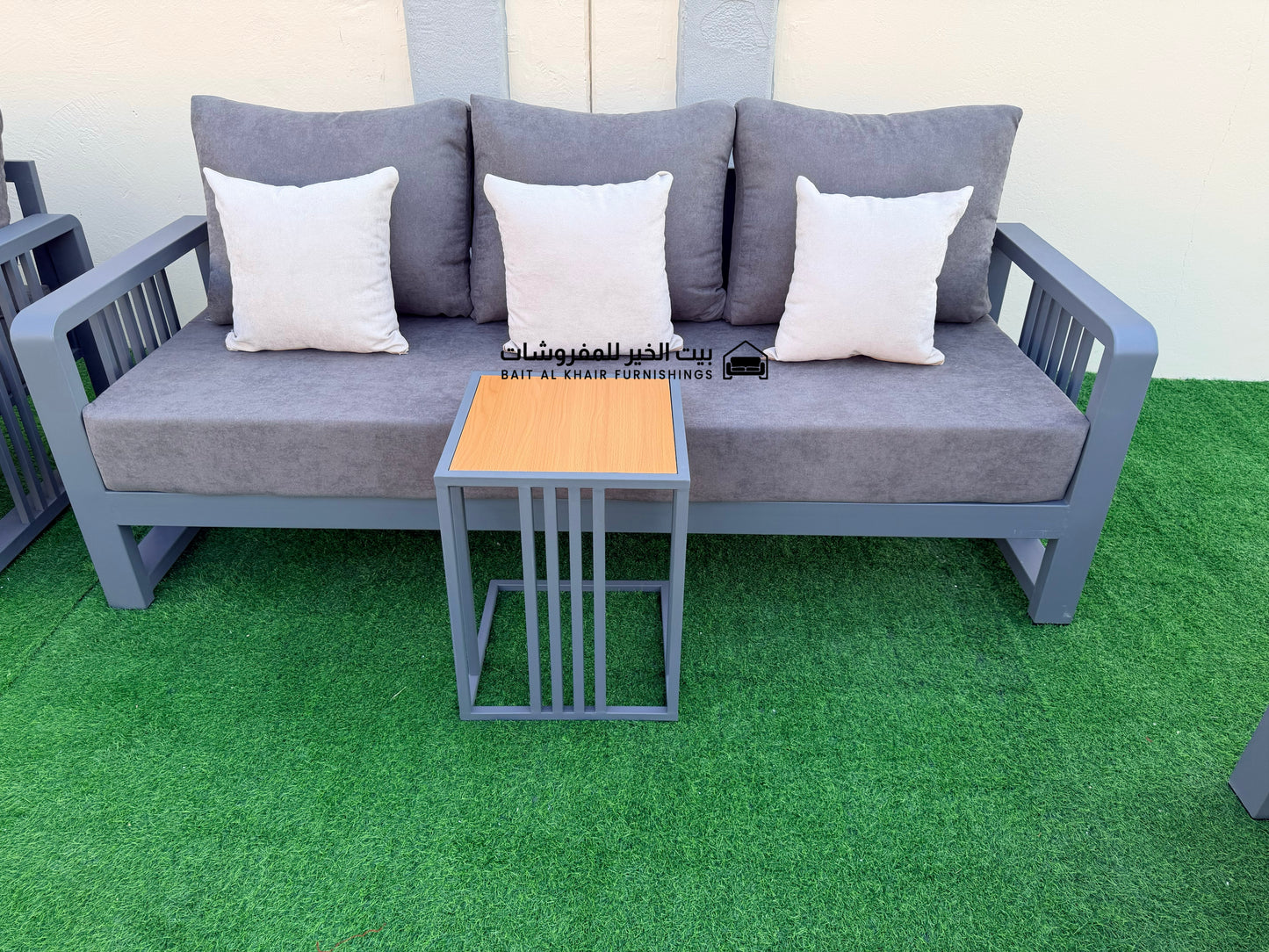 جلسة خارجية حديد حراري رملي 12 أشخاص مع 5 طاولات