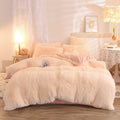 Luxury Thick Fleece Duvet Cover Queen King Winter Warm Bed Quilt Cover Pillowcase Fluffy Plush Shaggy Bedclothes Bedding Set Winter Body Keep Warm