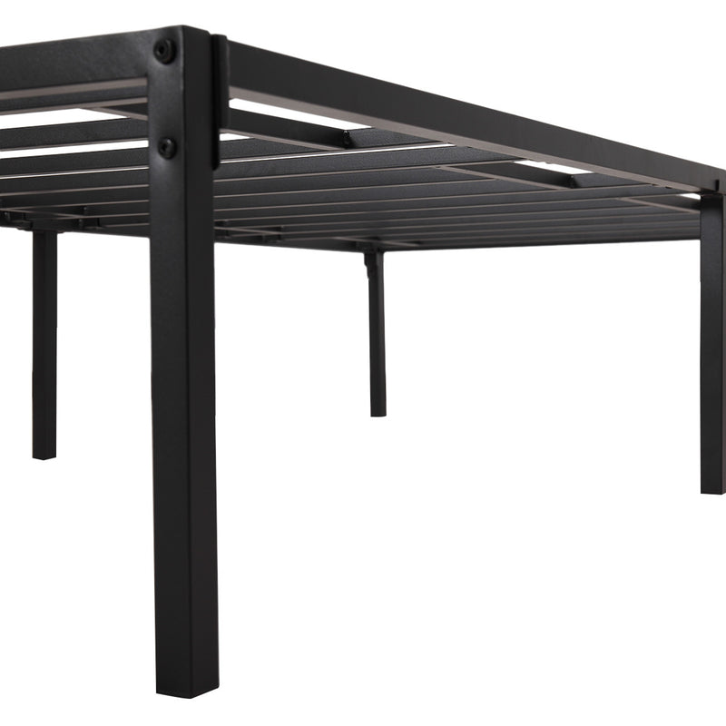 14 Inches Metal Platform Bed Frame, Heavy Duty Steel Slat Support, No Box Spring Needed, Quick Install, Twin Size