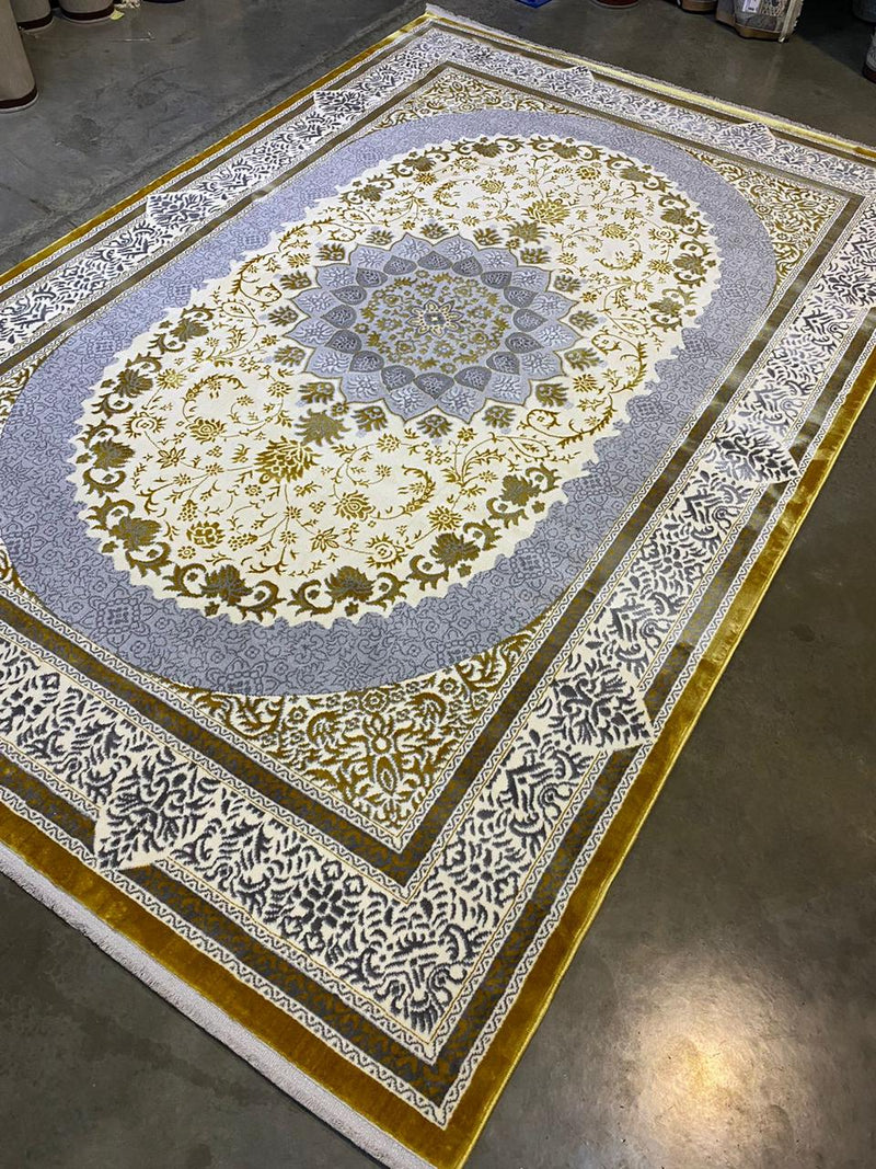 Modern Golden and Silver Apology Carpet